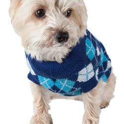 Argyle Style Ribbed Fashion Pet Sweater
