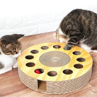 Pet Cat Scratcher Interactive Catnip Toys  Tunnel Pet Toys Interactive And Cat Hit Gophers Interactive Maze Tease Toy